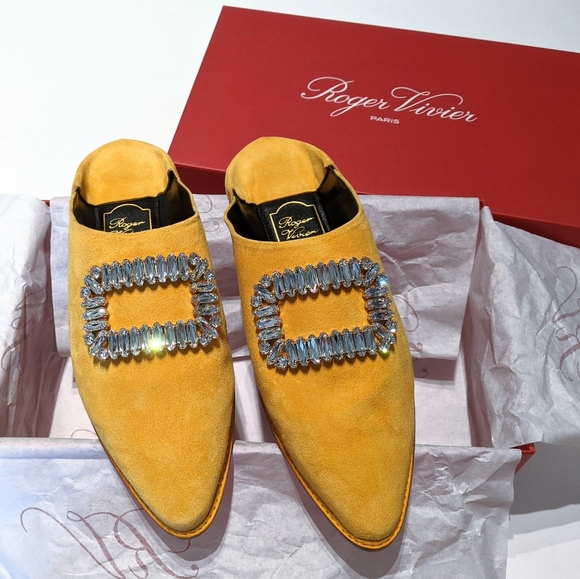 SOLD💔NIB✨ROGER VIVIER✨ Bab Viv Strass Mules - Picture 7 of 15